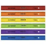 Treeline 30cm Shatterproof Rulers - Assorted Colours 